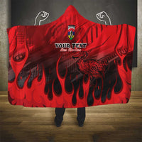 Personalised Mauritius Football Hooded Blanket Allez Les Dodos Grunge Style