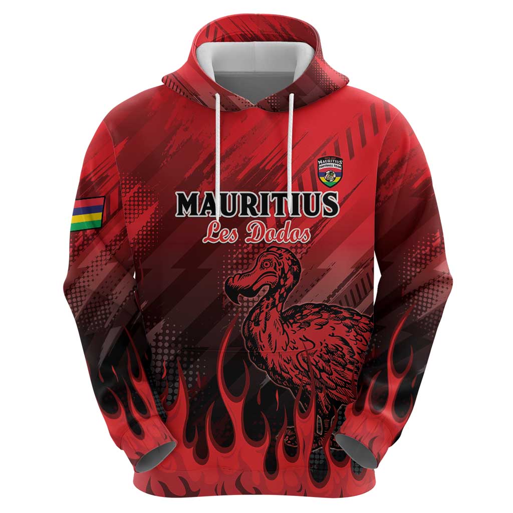 Personalised Mauritius Football Hoodie Allez Les Dodos Grunge Style