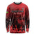 Personalised Mauritius Football Long Sleeve Shirt Allez Les Dodos Grunge Style