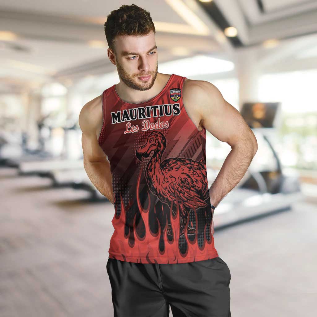 Personalised Mauritius Football Men Tank Top Allez Les Dodos Grunge Style