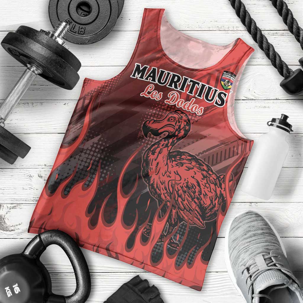 Personalised Mauritius Football Men Tank Top Allez Les Dodos Grunge Style