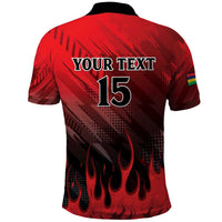 Personalised Mauritius Football Polo Shirt Allez Les Dodos Grunge Style