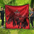 Personalised Mauritius Football Quilt Allez Les Dodos Grunge Style