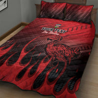 Personalised Mauritius Football Quilt Bed Set Allez Les Dodos Grunge Style