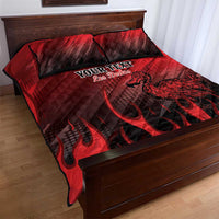 Personalised Mauritius Football Quilt Bed Set Allez Les Dodos Grunge Style