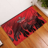 Personalised Mauritius Football Rubber Doormat Allez Les Dodos Grunge Style