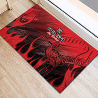 Personalised Mauritius Football Rubber Doormat Allez Les Dodos Grunge Style