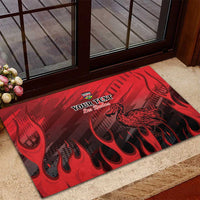 Personalised Mauritius Football Rubber Doormat Allez Les Dodos Grunge Style