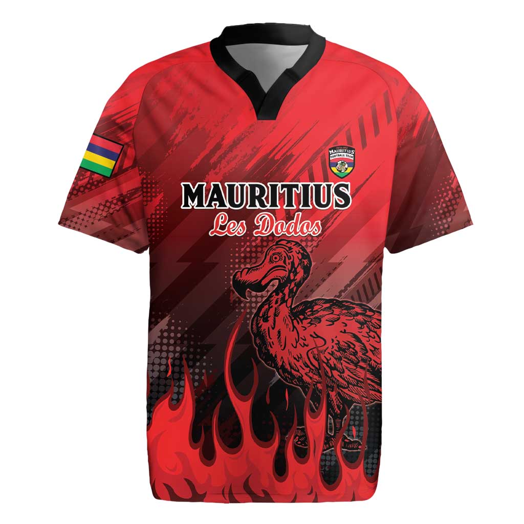 Personalised Mauritius Football Rugby Jersey Allez Les Dodos Grunge Style
