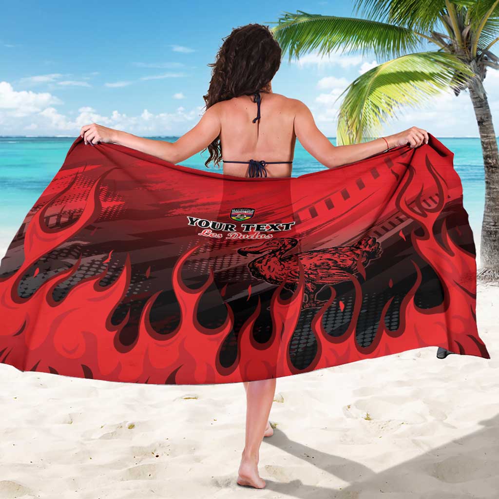 Personalised Mauritius Football Sarong Allez Les Dodos Grunge Style