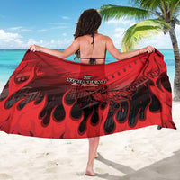 Personalised Mauritius Football Sarong Allez Les Dodos Grunge Style