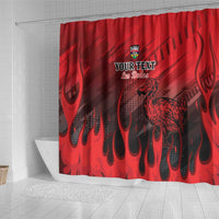 Personalised Mauritius Football Shower Curtain Allez Les Dodos Grunge Style