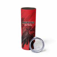 Personalised Mauritius Football Skinny Tumbler Allez Les Dodos Grunge Style