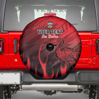 Personalised Mauritius Football Spare Tire Cover Allez Les Dodos Grunge Style