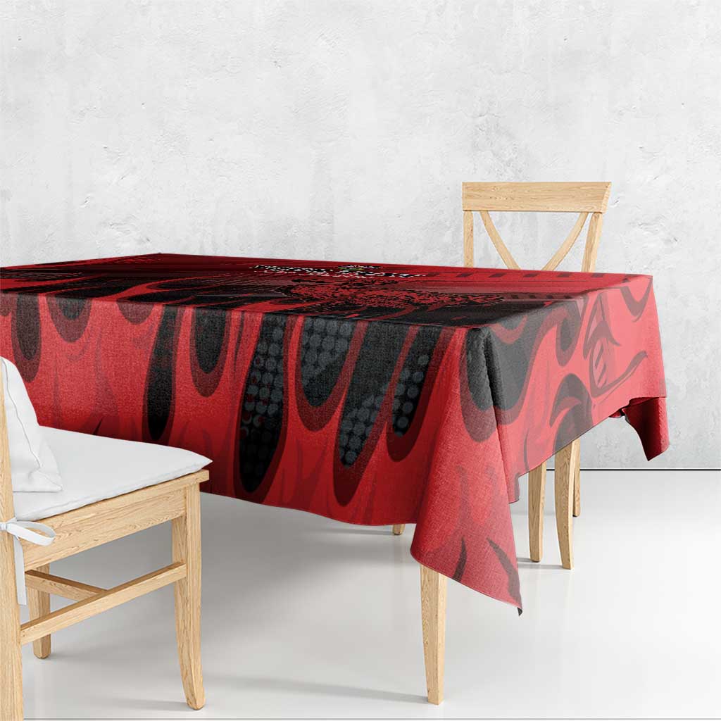 Personalised Mauritius Football Tablecloth Allez Les Dodos Grunge Style