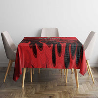 Personalised Mauritius Football Tablecloth Allez Les Dodos Grunge Style