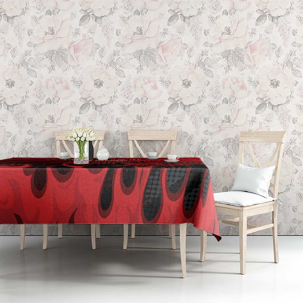 Personalised Mauritius Football Tablecloth Allez Les Dodos Grunge Style