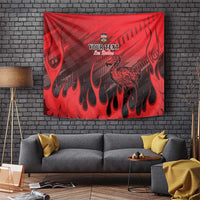 Personalised Mauritius Football Tapestry Allez Les Dodos Grunge Style