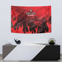 Personalised Mauritius Football Tapestry Allez Les Dodos Grunge Style