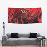 Personalised Mauritius Football Tapestry Allez Les Dodos Grunge Style