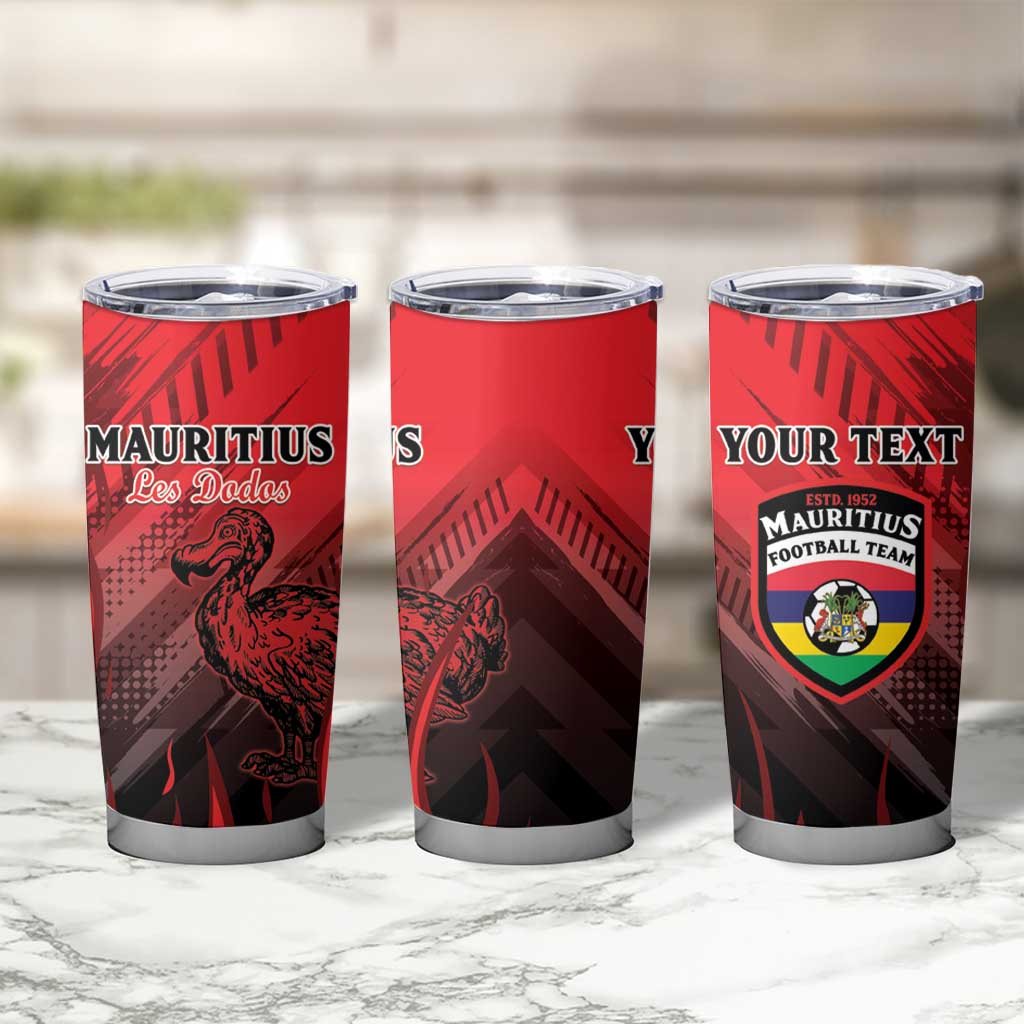 Personalised Mauritius Football Tumbler Cup Allez Les Dodos Grunge Style