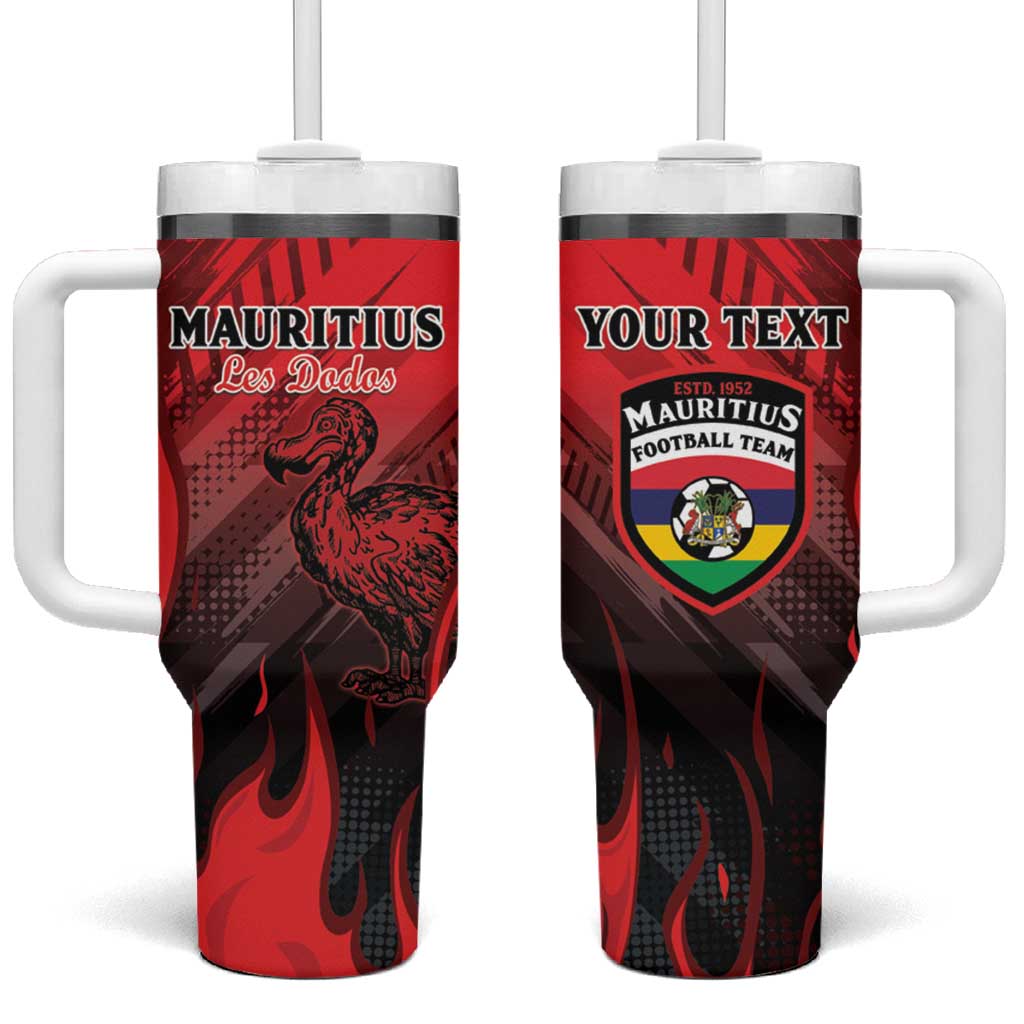 Personalised Mauritius Football Tumbler With Handle Allez Les Dodos Grunge Style