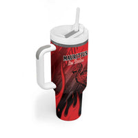 Personalised Mauritius Football Tumbler With Handle Allez Les Dodos Grunge Style