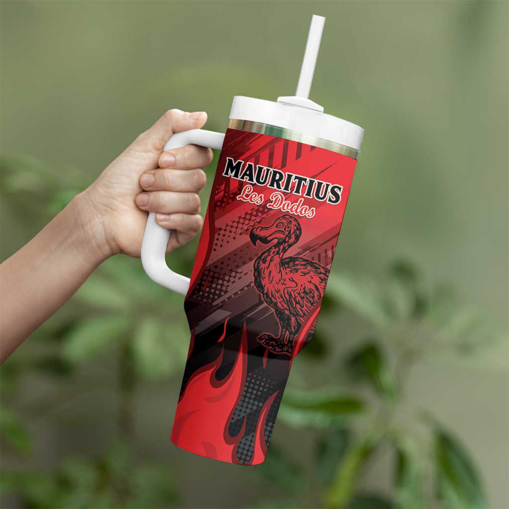 Personalised Mauritius Football Tumbler With Handle Allez Les Dodos Grunge Style