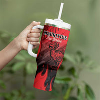 Personalised Mauritius Football Tumbler With Handle Allez Les Dodos Grunge Style