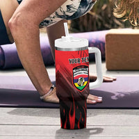 Personalised Mauritius Football Tumbler With Handle Allez Les Dodos Grunge Style