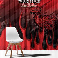 Personalised Mauritius Football Window Curtain Allez Les Dodos Grunge Style