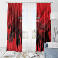 Personalised Mauritius Football Window Curtain Allez Les Dodos Grunge Style