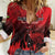 Personalised Mauritius Football Women Casual Shirt Allez Les Dodos Grunge Style