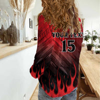 Personalised Mauritius Football Women Casual Shirt Allez Les Dodos Grunge Style