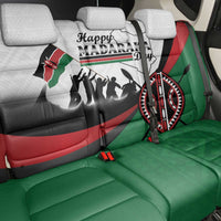 Happy Kenya Madaraka Day Back Car Seat Cover Maasai Shield - Kenyan Pattern