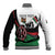 Personalised Happy Kenya Madaraka Day Baseball Jacket Maasai Shield - Kenyan Pattern