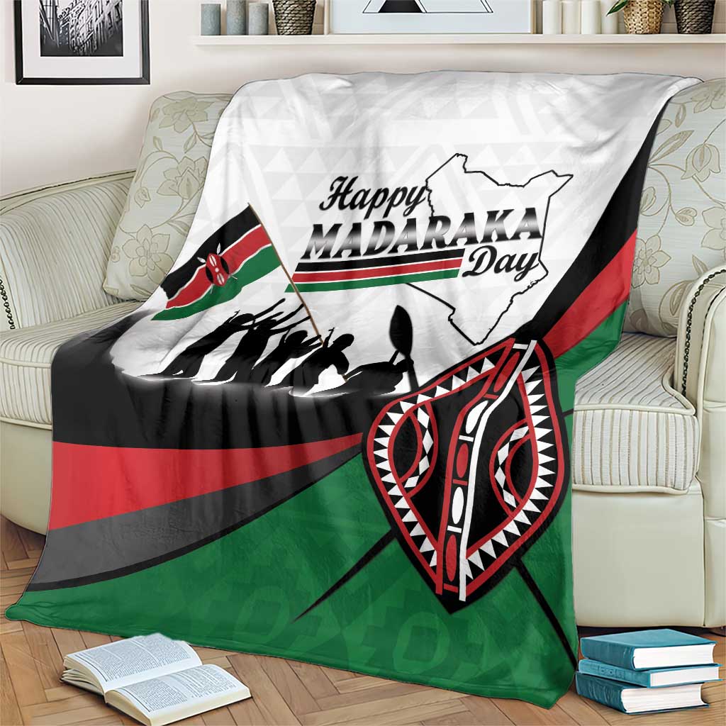 Happy Kenya Madaraka Day Blanket Maasai Shield - Kenyan Pattern