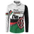 Personalised Happy Kenya Madaraka Day Button Sweatshirt Maasai Shield - Kenyan Pattern