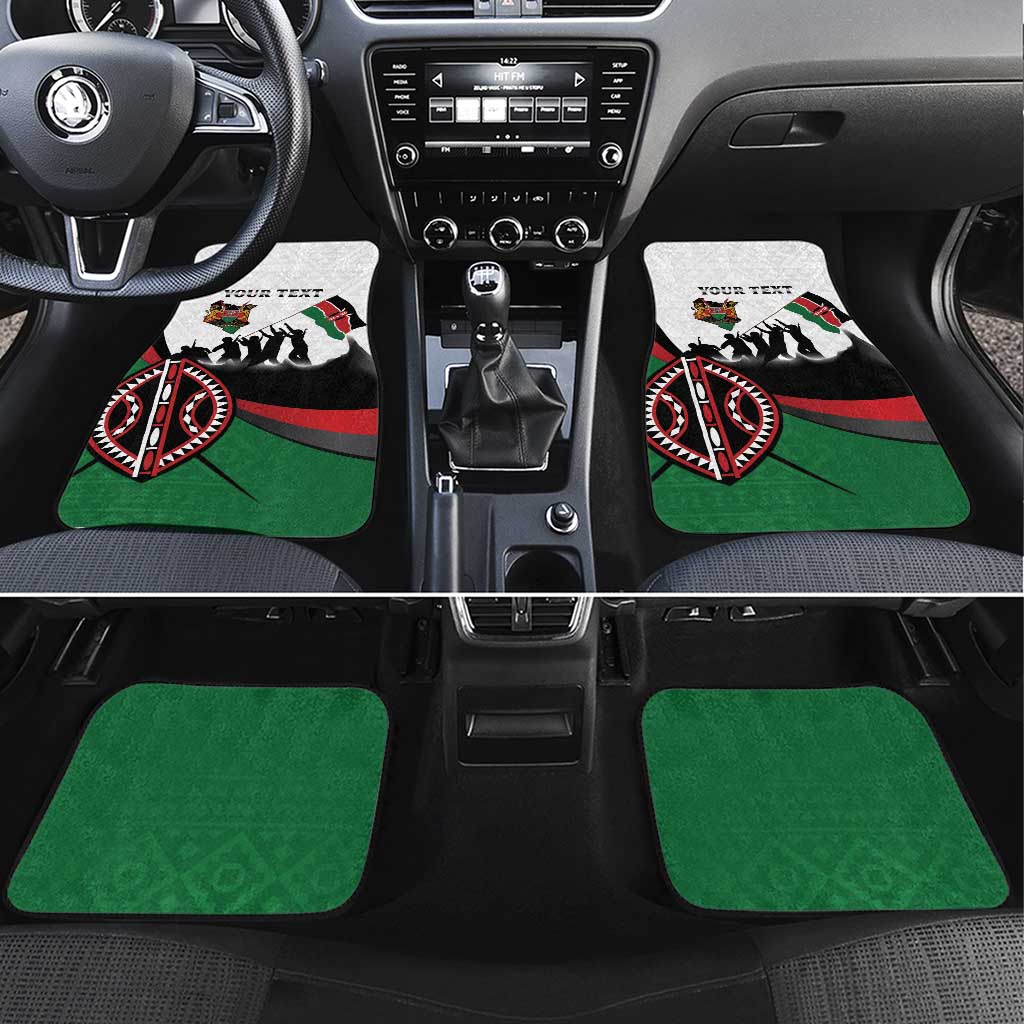 Happy Kenya Madaraka Day Car Mats Maasai Shield - Kenyan Pattern