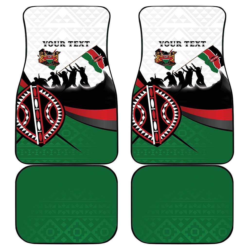 Happy Kenya Madaraka Day Car Mats Maasai Shield - Kenyan Pattern