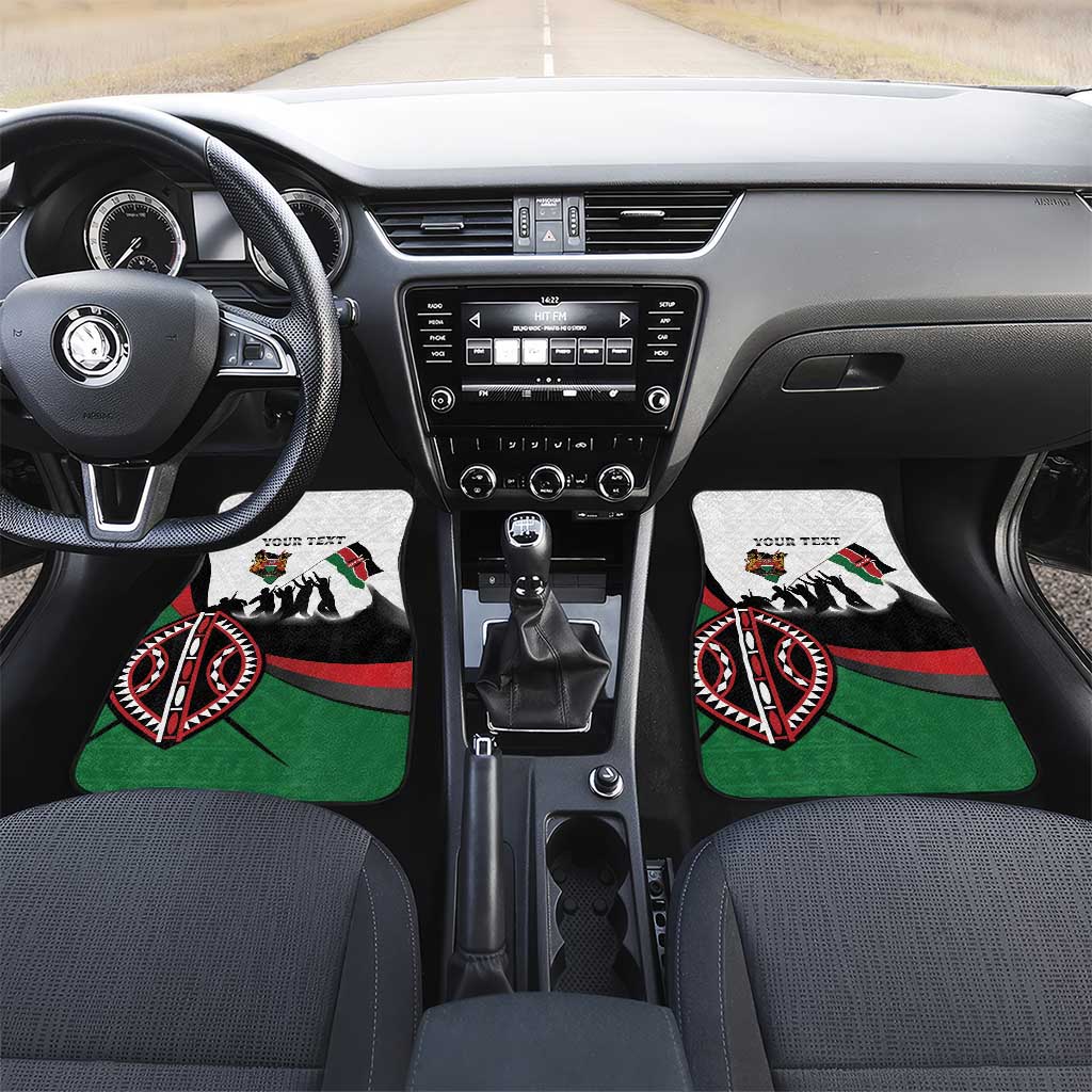 Happy Kenya Madaraka Day Car Mats Maasai Shield - Kenyan Pattern