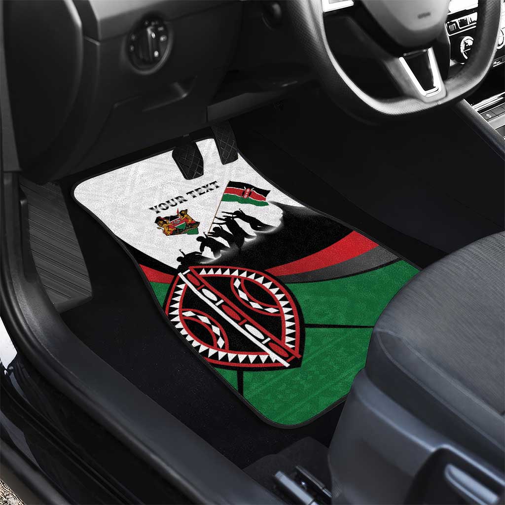Happy Kenya Madaraka Day Car Mats Maasai Shield - Kenyan Pattern