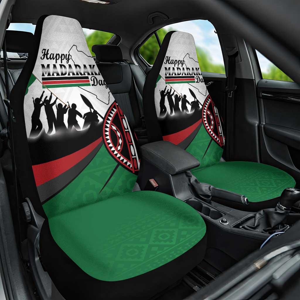 Happy Kenya Madaraka Day Car Seat Cover Maasai Shield - Kenyan Pattern