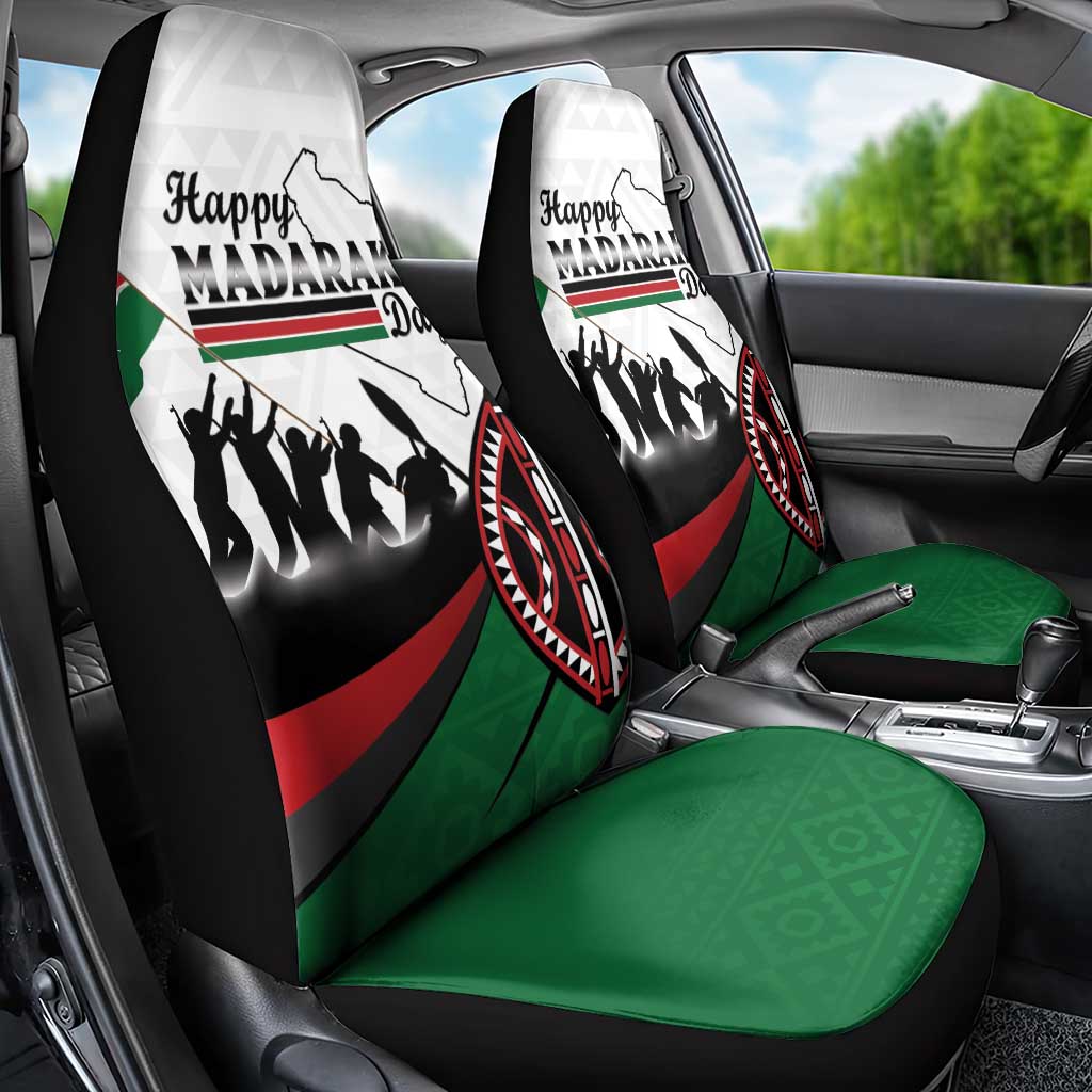 Happy Kenya Madaraka Day Car Seat Cover Maasai Shield - Kenyan Pattern