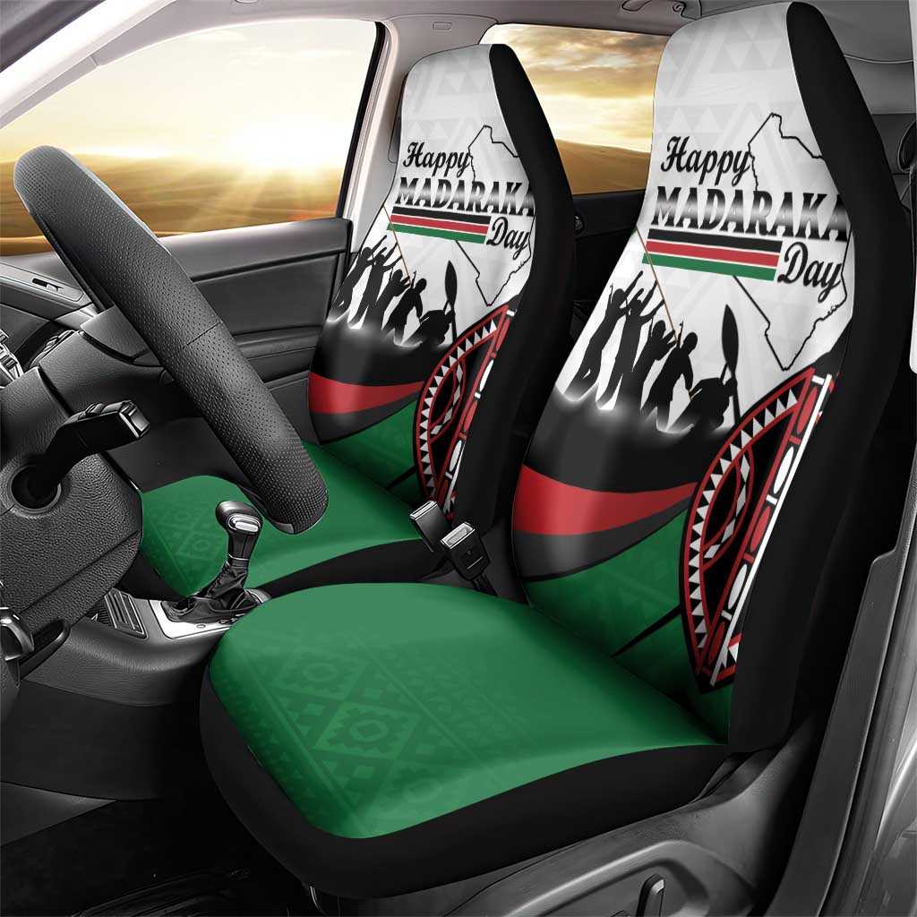Happy Kenya Madaraka Day Car Seat Cover Maasai Shield - Kenyan Pattern