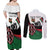 Personalised Happy Kenya Madaraka Day Couples Matching Off Shoulder Maxi Dress and Long Sleeve Button Shirt Maasai Shield - Kenyan Pattern