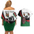 Personalised Happy Kenya Madaraka Day Couples Matching Off Shoulder Short Dress and Hawaiian Shirt Maasai Shield - Kenyan Pattern