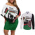 Personalised Happy Kenya Madaraka Day Couples Matching Off Shoulder Short Dress and Long Sleeve Button Shirt Maasai Shield - Kenyan Pattern