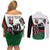 Personalised Happy Kenya Madaraka Day Couples Matching Off Shoulder Short Dress and Long Sleeve Button Shirt Maasai Shield - Kenyan Pattern
