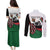 Personalised Happy Kenya Madaraka Day Couples Matching Puletasi and Long Sleeve Button Shirt Maasai Shield - Kenyan Pattern